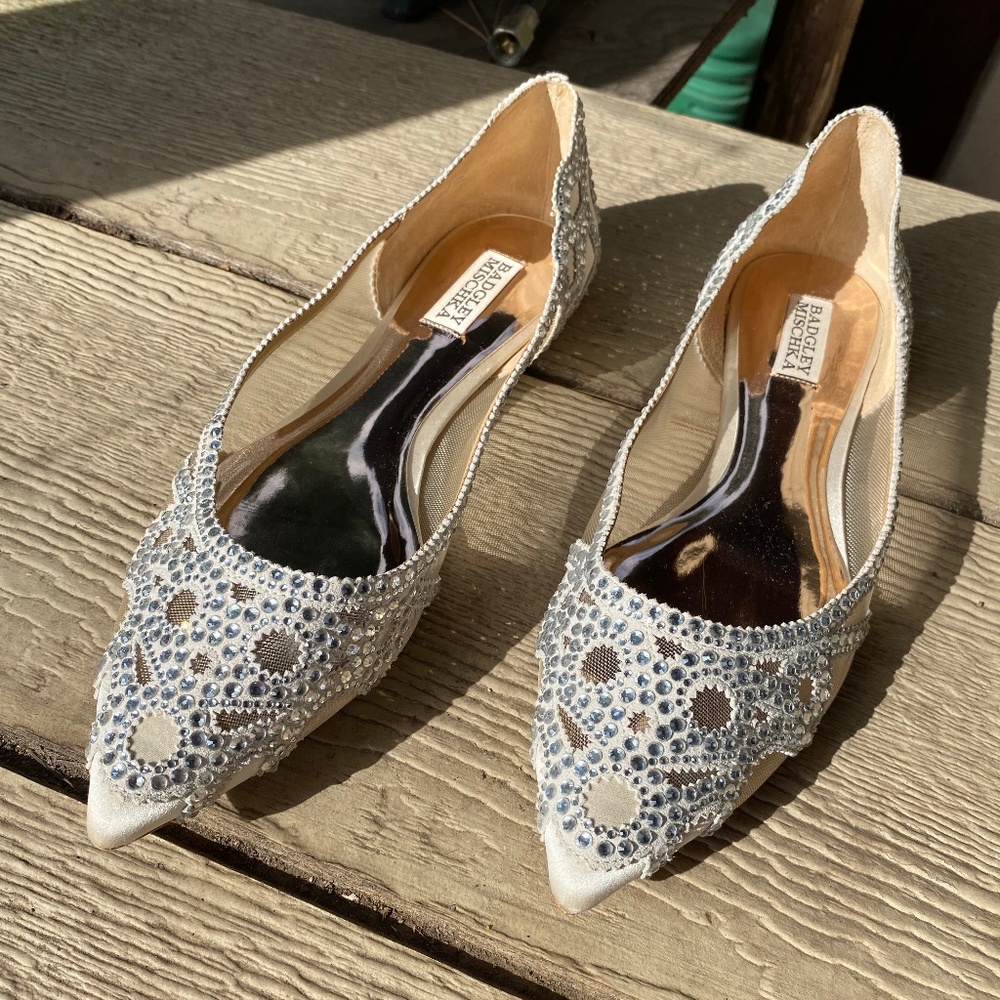 Badgley Mischka wedding shoes size 10